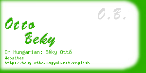 otto beky business card